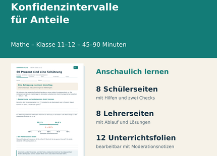 Konfidenzintervalle für Anteile – Paketübersicht für Klasse 11–12
