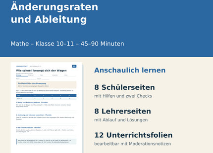 Mittlere und momentane Änderungsrate – Paketübersicht für Klasse 10–11