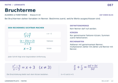 Bruchterme – Mathe Lernkarte A5