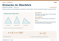 Dreiecke im Überblick – Mathe Lernkarte A5
