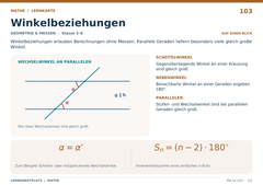 Winkelbeziehungen – Mathe Lernkarte A5