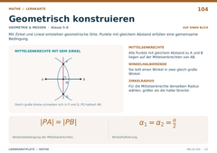 Geometrisch konstruieren – Mathe Lernkarte A5