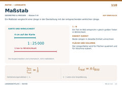 Maßstab – Mathe Lernkarte A5