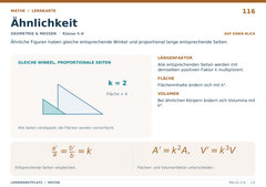 Ähnlichkeit – Mathe Lernkarte A5