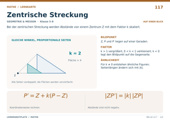Zentrische Streckung – Mathe Lernkarte A5