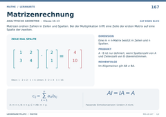 Matrizenrechnung – Mathe Lernkarte A5