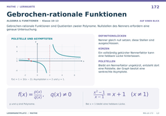 Gebrochen-rationale Funktionen – Mathe Lernkarte A5