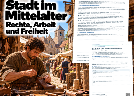 Die mittelalterliche Stadt: Rechte, Arbeit und Freiheit – Unterrichtseinheit für Klasse 6–7
