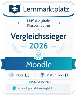 Moodle im Test – Funktionen, Preise & Erfahrungen für Lehrkräfte Siegel