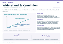 Widerstand & Kennlinien – Physik Lernkarte A5