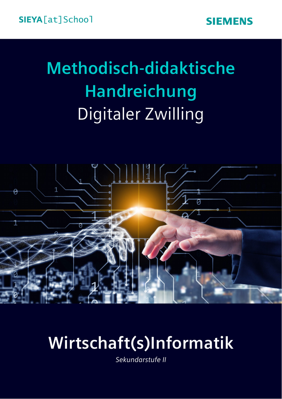 Titelbild der SIEYA at School Handreichung Digitaler Zwilling