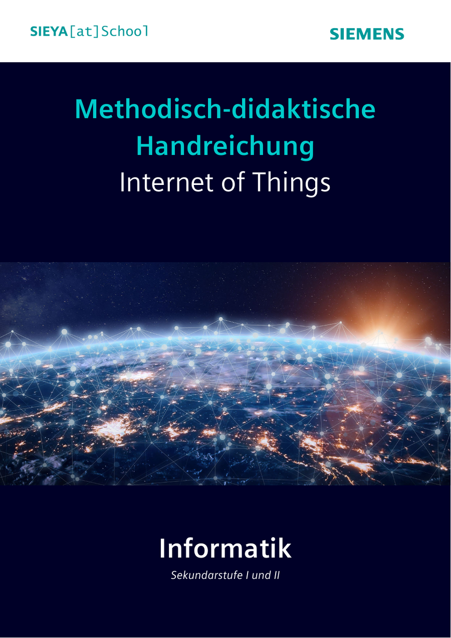 Titelbild der SIEYA at School Handreichung Internet of Things