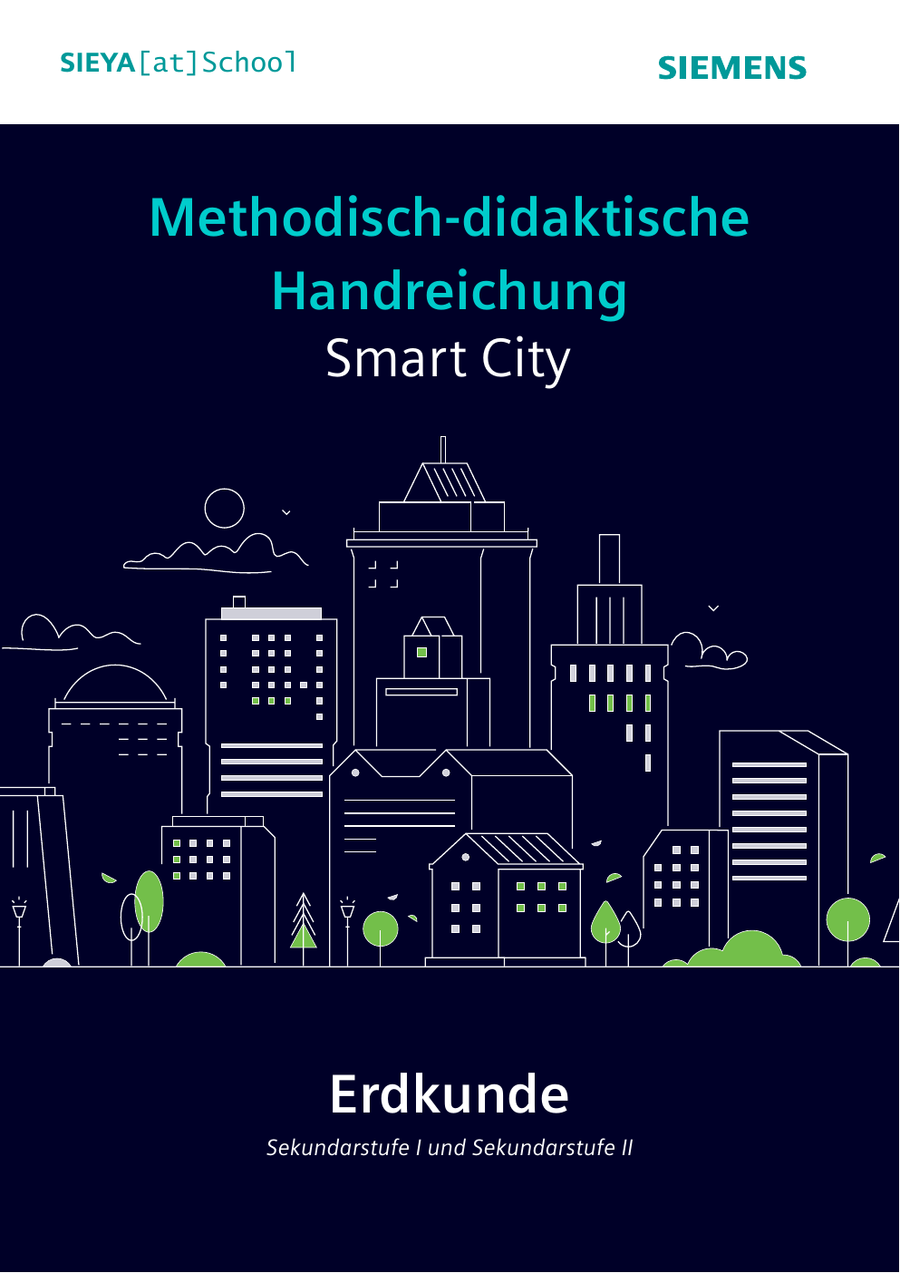 Titelbild der SIEYA at School Handreichung Smart City für den Erdkundeunterricht