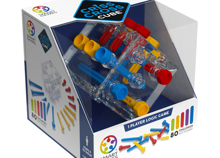 SmartGames Criss Cross Cube – Verpackung des räumlichen Logikspiels ab 8 Jahren