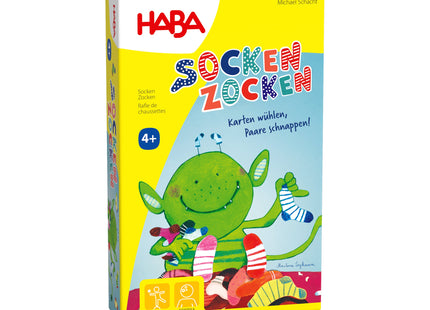 HABA Socken Zocken – Vorderseite der Spielschachtel