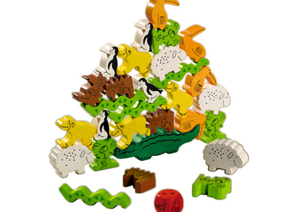 Tier auf Tier – Holztiere als Pyramide und Symbolwürfel