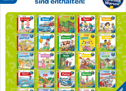 Wieso? Weshalb? Warum? Adventskalender 2026 mit 24 Mini-Büchern – Übersicht der 24 enthaltenen Mini-Bücher