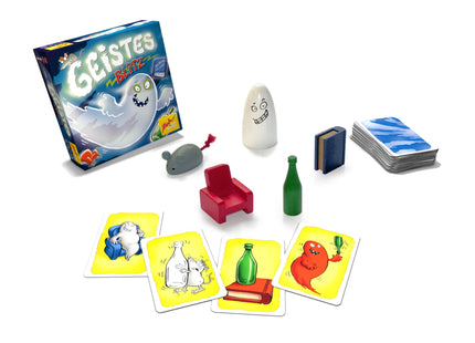 Geistesblitz – Spielschachtel mit Holzfiguren und Karten
