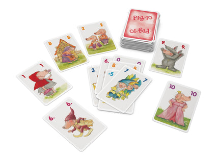 Pig 10 – Spielkarten mit Zahlen und Schweinemotiven